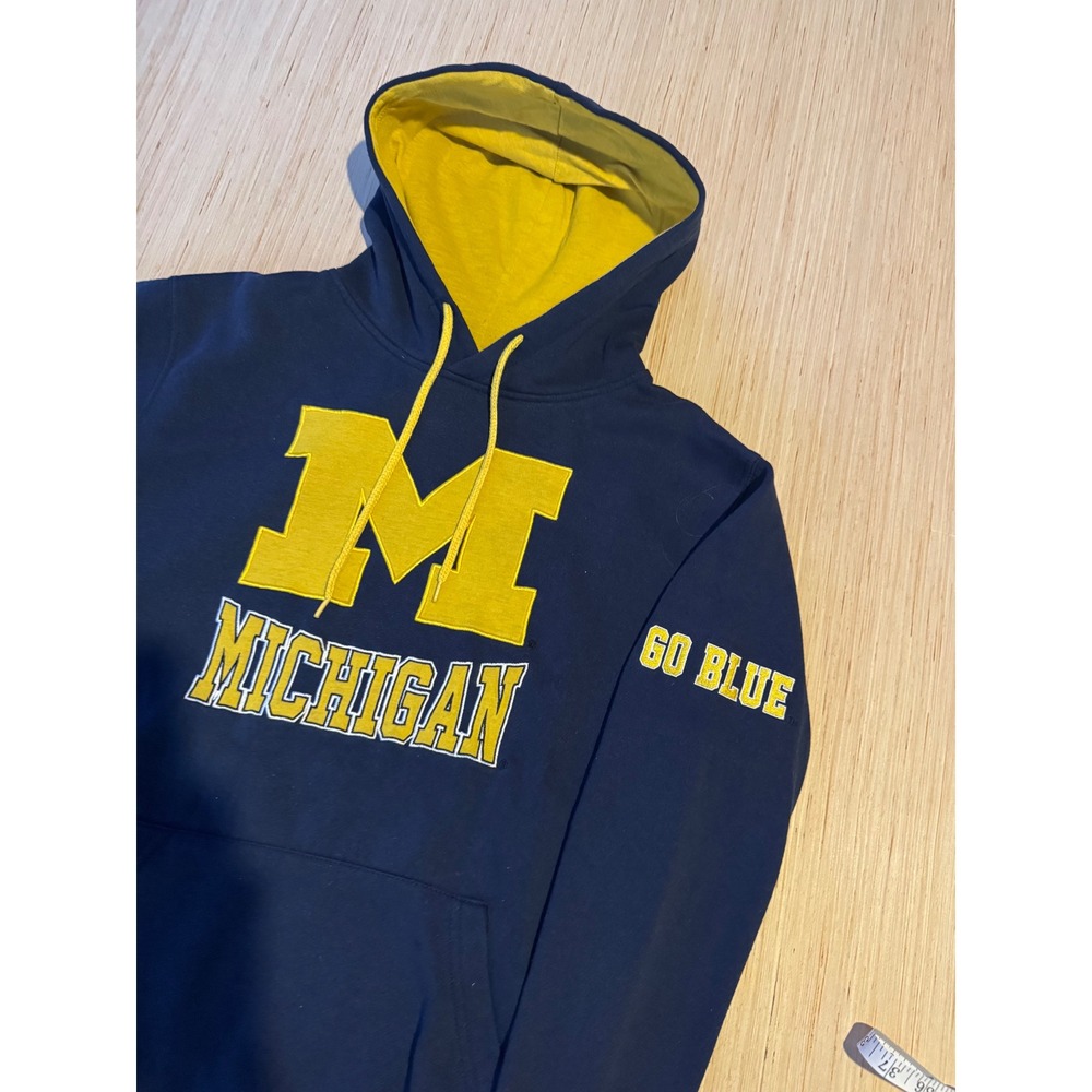 Colosseum Michigan Wolverines Hoodie Mens Small Navy Blue Sweatshirt S